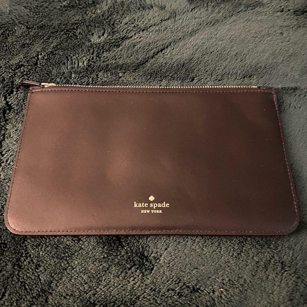 Kate Spade Black Leather Thin Pouch